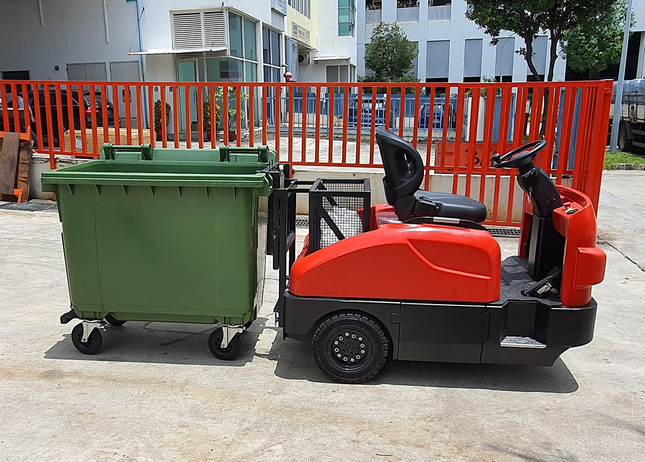 Battery Operated Cart (BOC) Cleaning and Waste Bin Towing