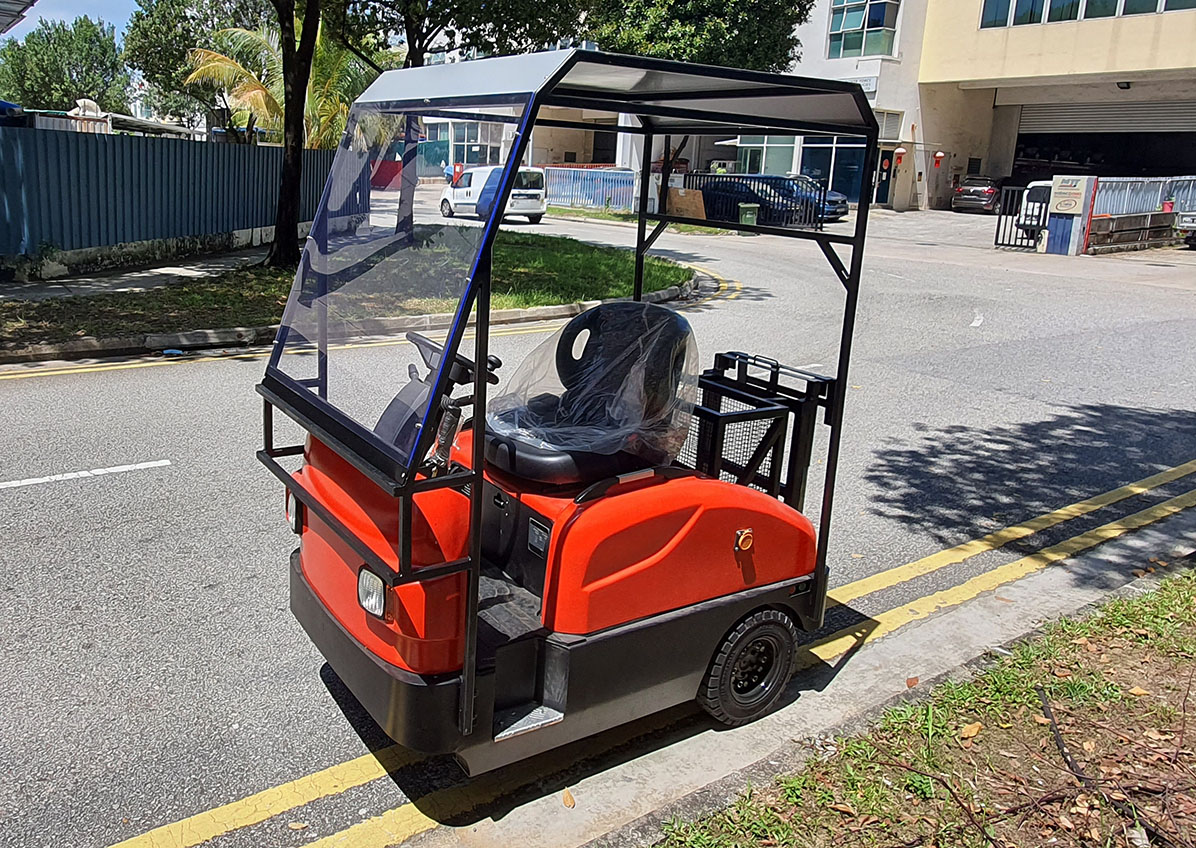 Electric Utility Vehicle & BOC with Roof Shelter Kit