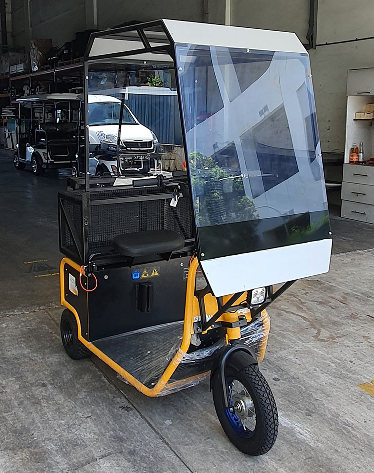 Electric Utility Vehicle & BOC with Roof Shelter Kit