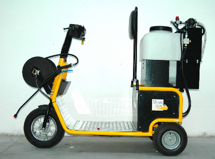 Electric Utility Vehicle with Tank Spraying Kit