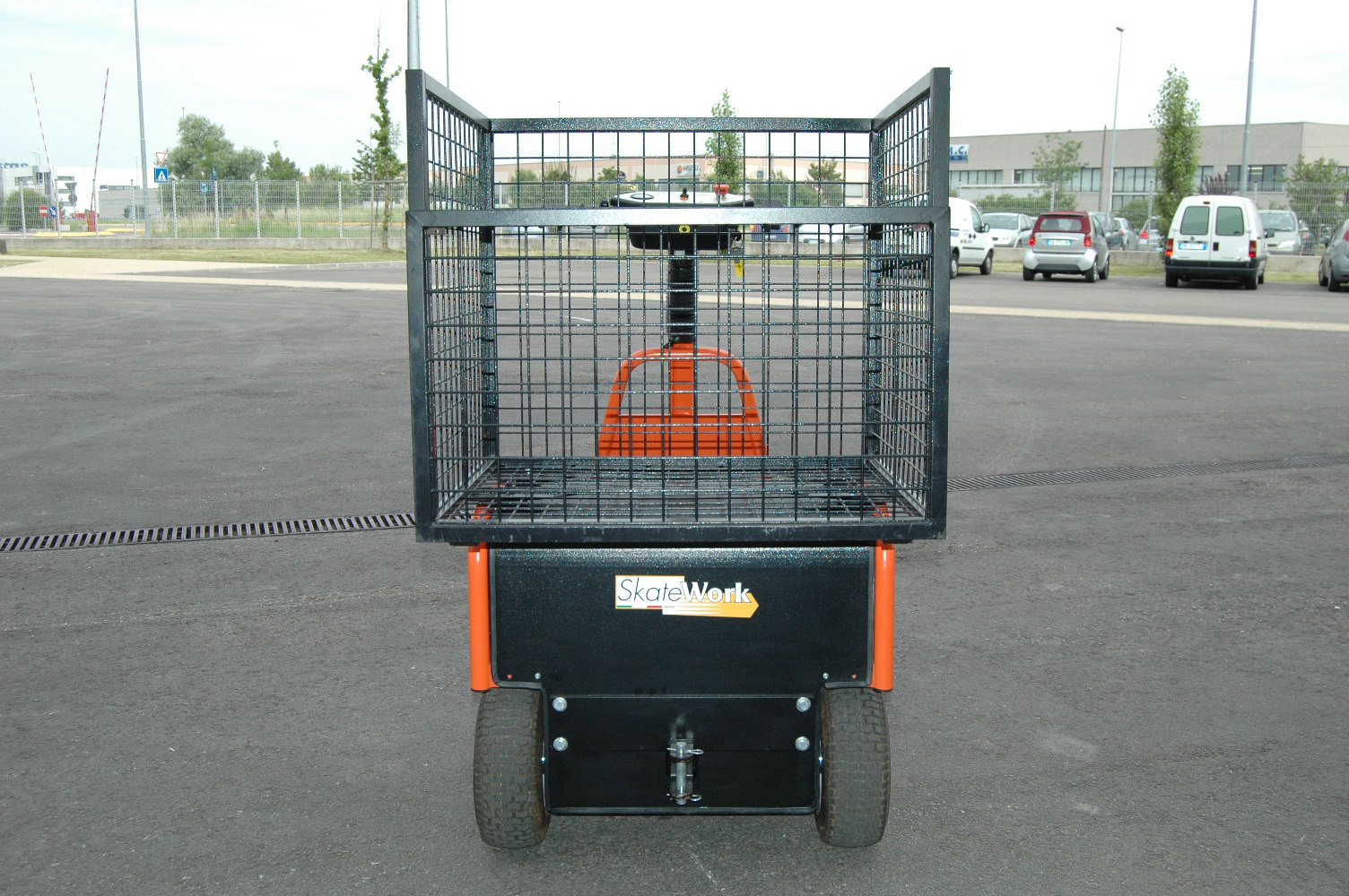 Electric Utility Vehicle with Basket Kit